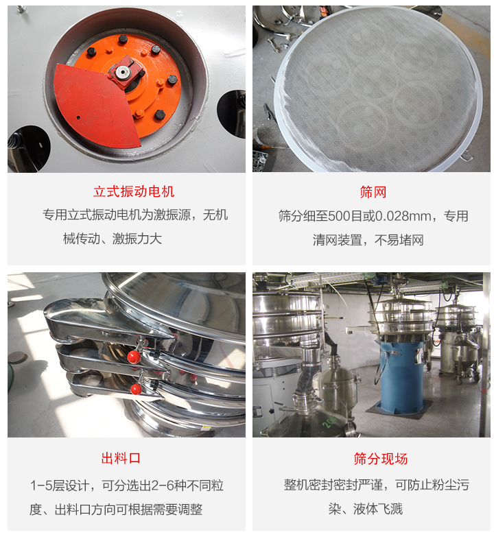 旋振篩定制化有：移動(dòng)，加緣，閘門(mén)等多種形式選擇。子母設(shè)計(jì)透網(wǎng)率高，換網(wǎng)方便。