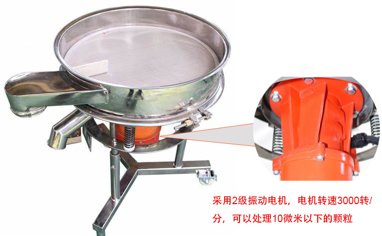 高頻篩特點：框體加高可防止?jié){液往外飛濺；加擋料板可加快排料，提高篩分效率