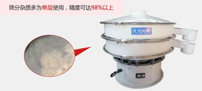 塑料振動(dòng)篩篩分雜質(zhì)多用與單層篩網(wǎng)使用。