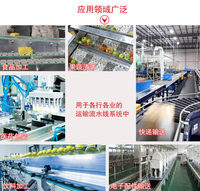 鏈板輸送機(jī)適用行業(yè)：食品加工，果蔬清洗等行業(yè)